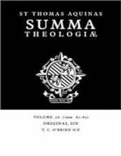 SUMMA THEOLOGIAE: VOLUME 26, ORIGINAL SIN: 1A2AE. 81-85